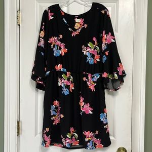 Black floral dress